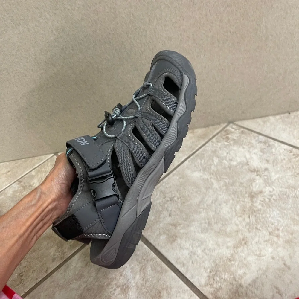 Nortiv8 Mens Hiking Sandals‎ Grey SNAS222M Closed Toe Sport Water Shoes Size 9.5